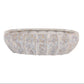 Decorative bowl with marbled pattern on a white background