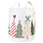 Large Canvas Storage Tote, Assorted Christmas Trees