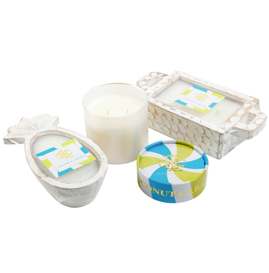 Coconut Cabana Candle w/ Decorative Lid