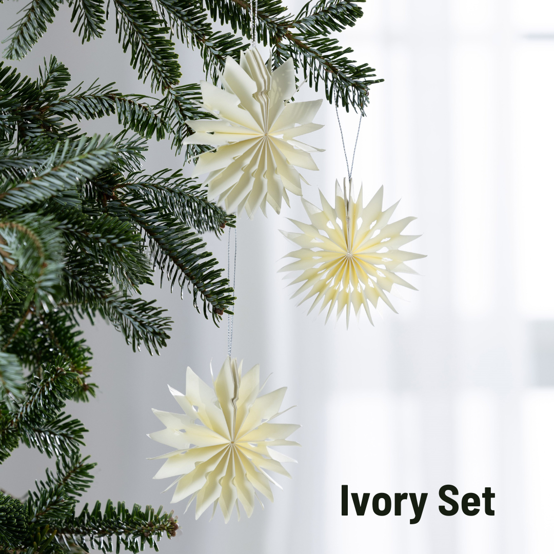 Honeycomb tree & ornaments, festive charm, nostalgic: Set 3 Dusty Mauve