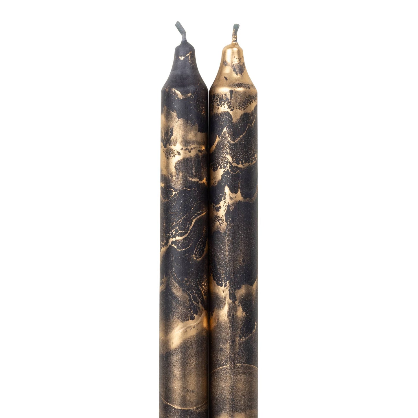 12" Graphite w/ Gold Decorative Taper (Pack of 2)