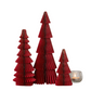 Red Vintage Folding Paper Trees, Set of 3