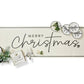 Merry Christmas Paper Table Runner, Off White and Black