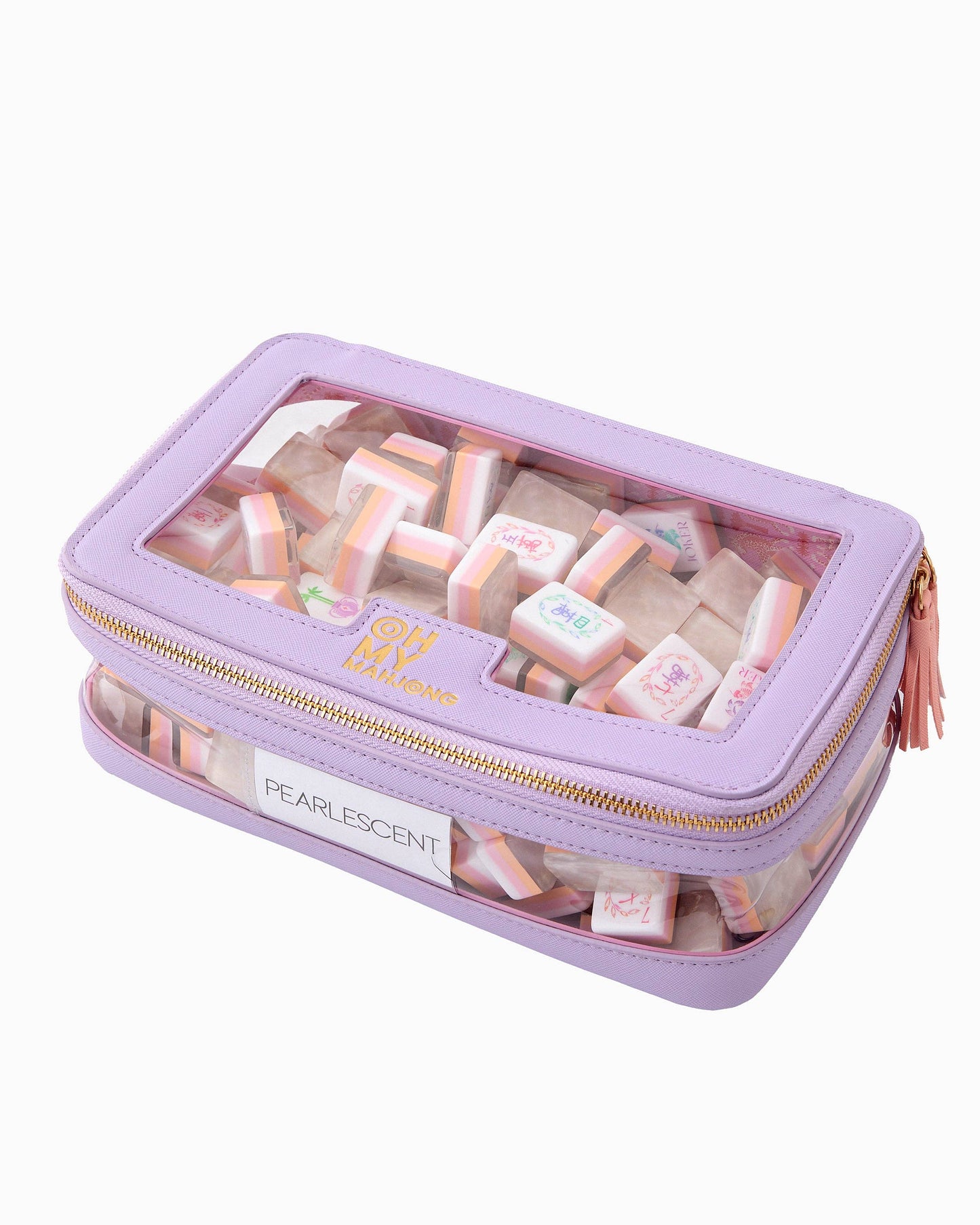 Lavender Mahjong Tile Storage Bag
