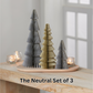 Honeycomb tree & ornaments, festive charm, nostalgic: Set 3 Dusty Mauve