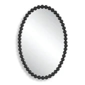 Serna Oval Mirror, Black