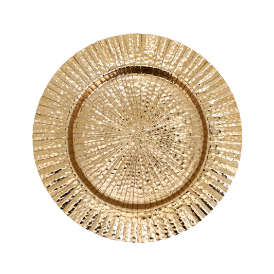 Gold Ribbed Border Charger