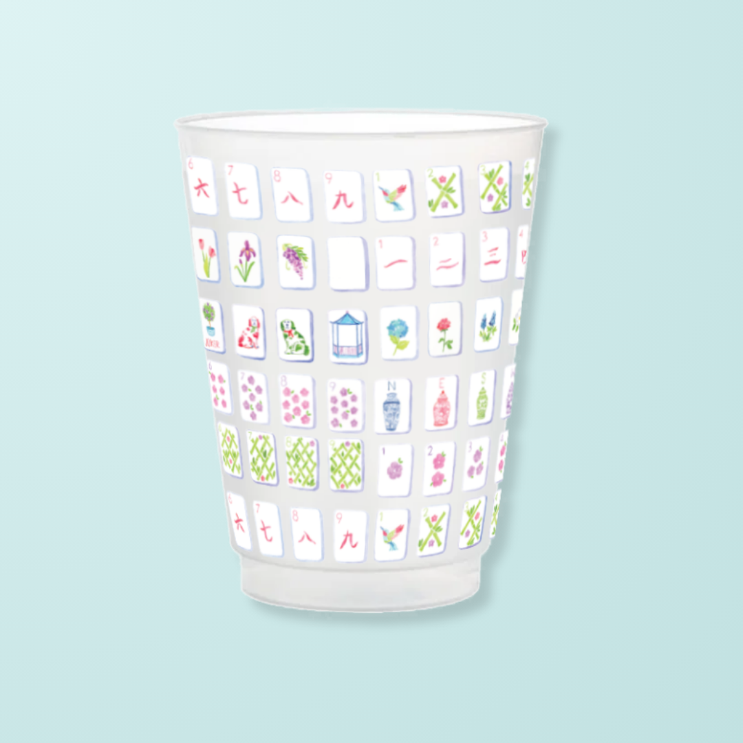 Mahjong Tiles Frosted Cups