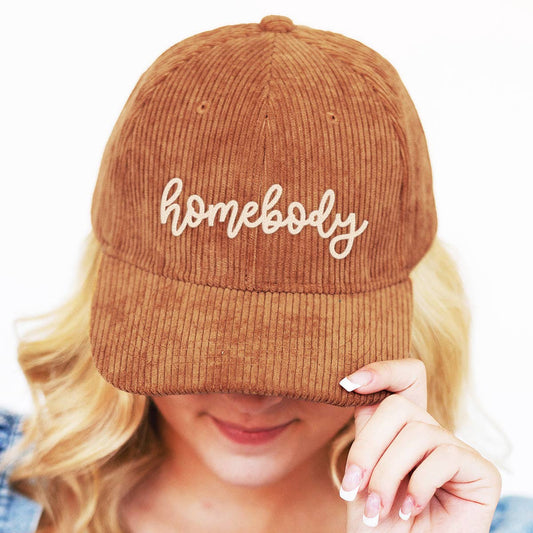 Homebody Corduroy Cap: Camel