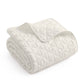 Rowan Quilted Throw Blanket, Cream