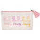 Howdy Cowgirl Jute Cosmetic Bag