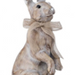 17" Resin Sitting Bunny, Weathered Wood