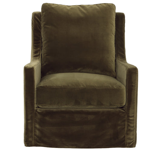 Bret Swivel Glider Chair, Vintage Velvet Olive