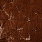 Stella Silk Velvet Double Box Stitch Quilt, King, Copper Brown