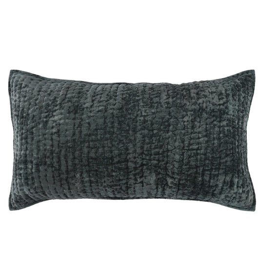 Bari Bay Green King Sham, Velvet