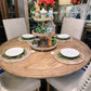 Bellamy 55" Round Oak Dining Table