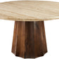 Amalfi 60" Round Dining Table, Light Marble