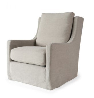 Bret Swivel Glider Chair, Taupe
