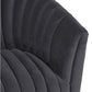 Adriane Swivel Accent Chair, Dark Gray