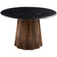 Amalfi 48" Round Dining Table, Black Marble