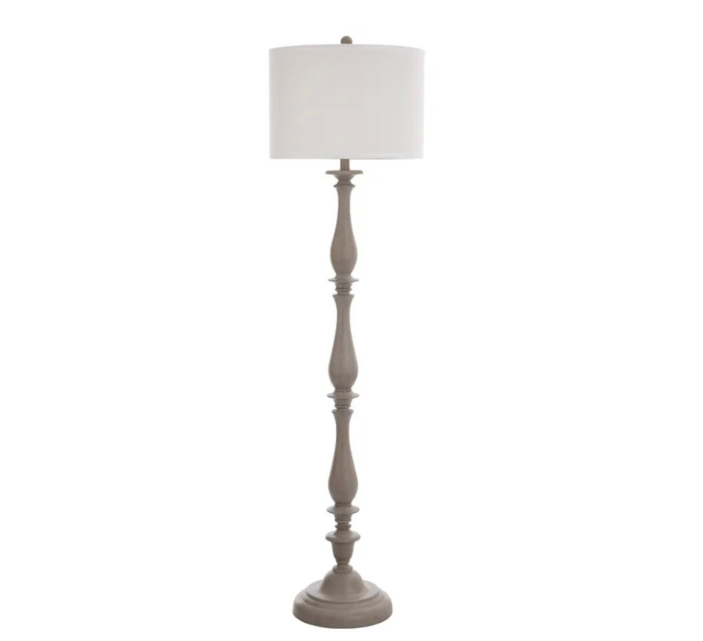 Traditional Classic Floor Lamp, Cool Gray