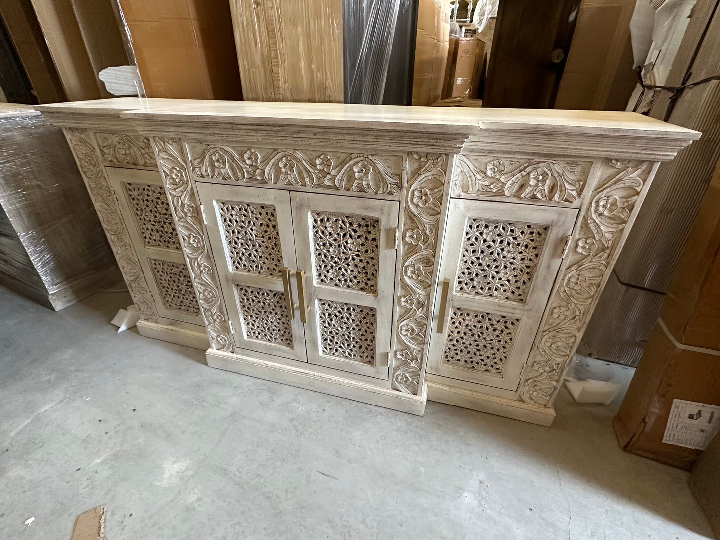 Allie Carved Breakfront Sideboard