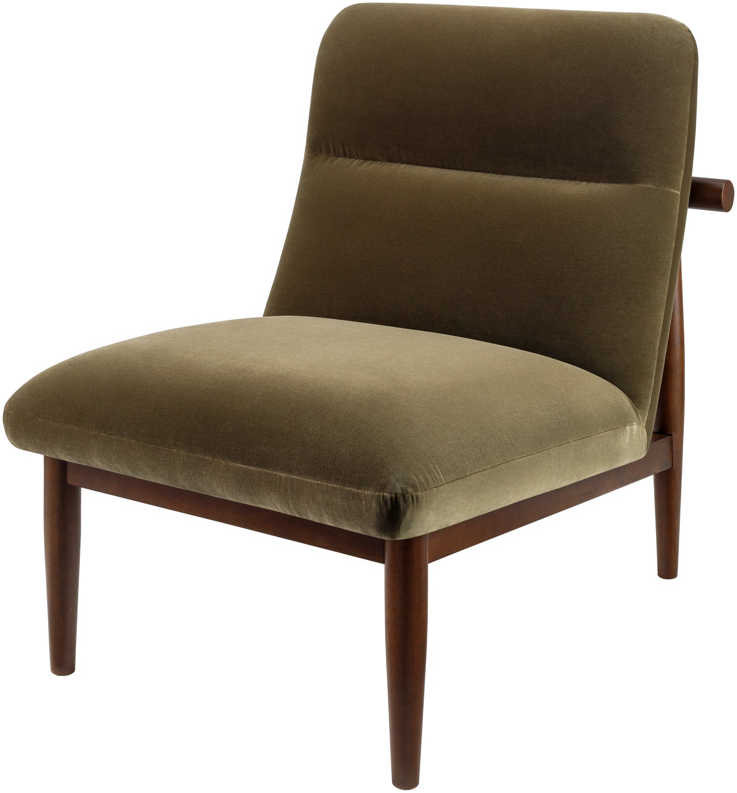 Teddy Velvet Accent Chair, Olive Green