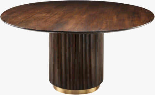 Nadia 60" Round Dining Table, Dark