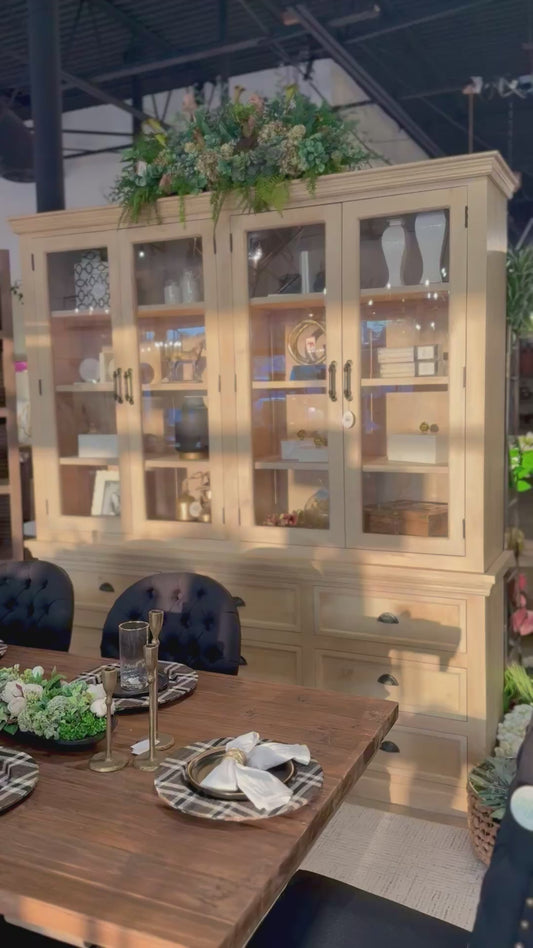 Kellan Natural Wood Display Cabinet