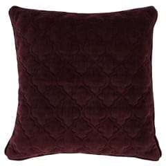 Ridge Velvet Burgundy Square Pillow