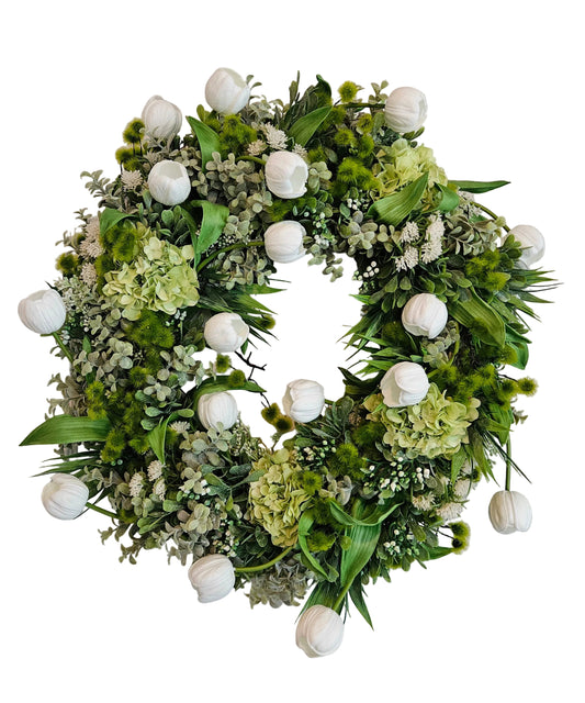 White Tulip Everyday Wreath