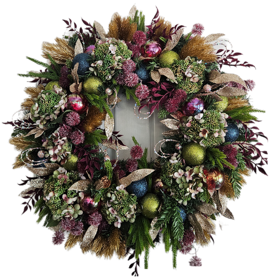 Gem Toned Holiday Wreath