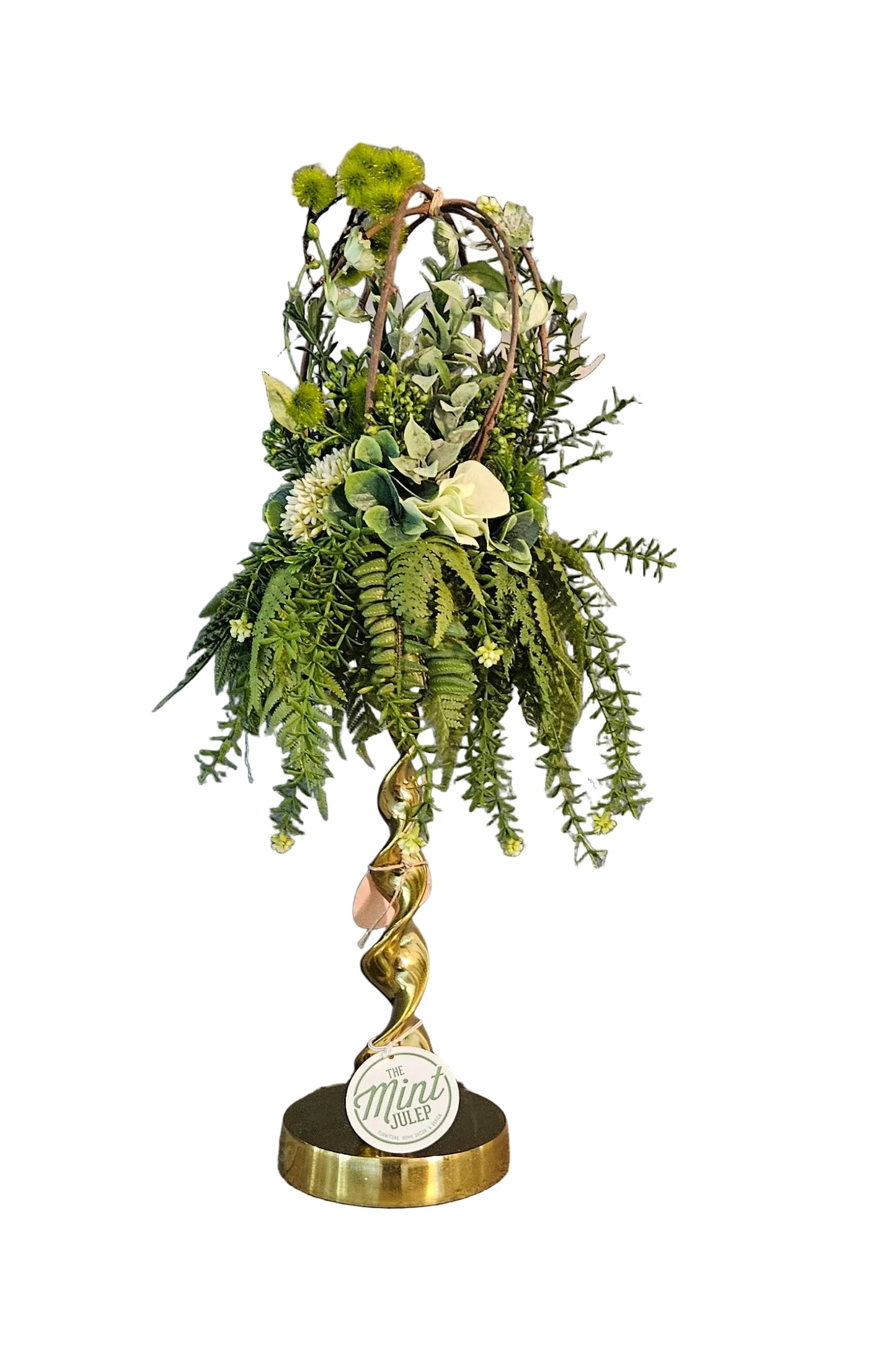 Moss Berry Grapevine Candle Topper
