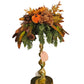 Low Fall Topper with Chrysanthemums