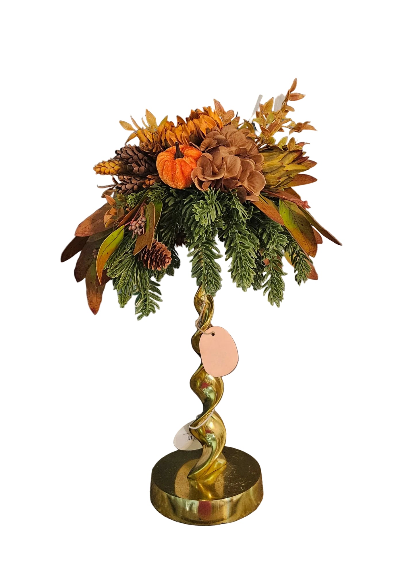 Low Fall Topper with Chrysanthemums