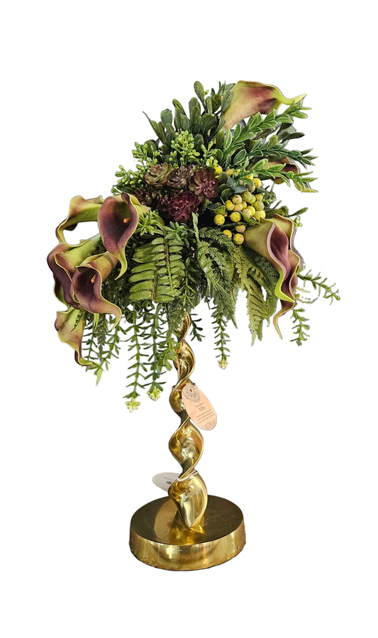 Eggplant Calla Lily Candle Topper