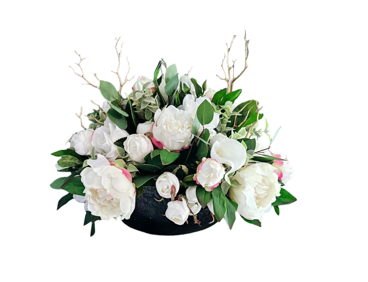 Real Touch Centerpiece with Gold Branches
