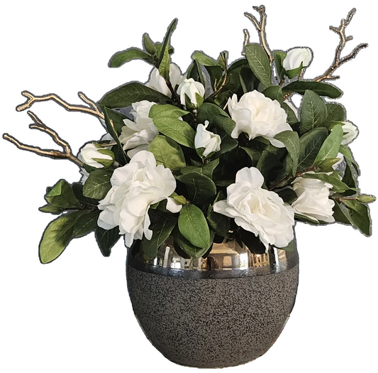 Gardenia& Gold Branch Centerpiece