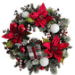 Plaid Present Holiday Wreath