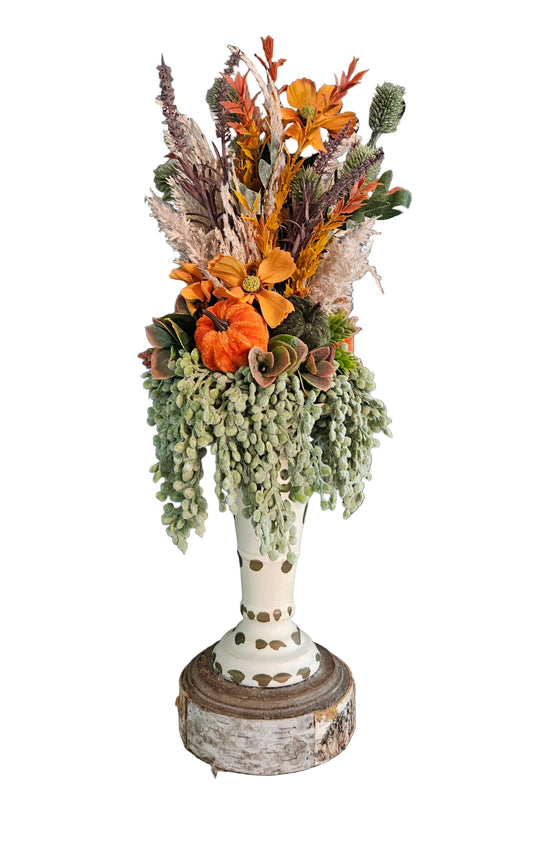 Pampas Grass and Thistle Candle Topper