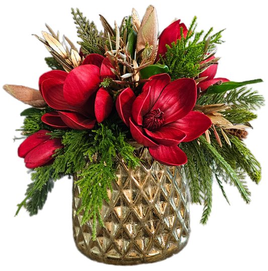 Red Magnolia Floral Arrangement