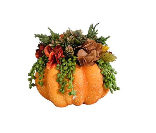 5" Orange Pumpkin Arrangement