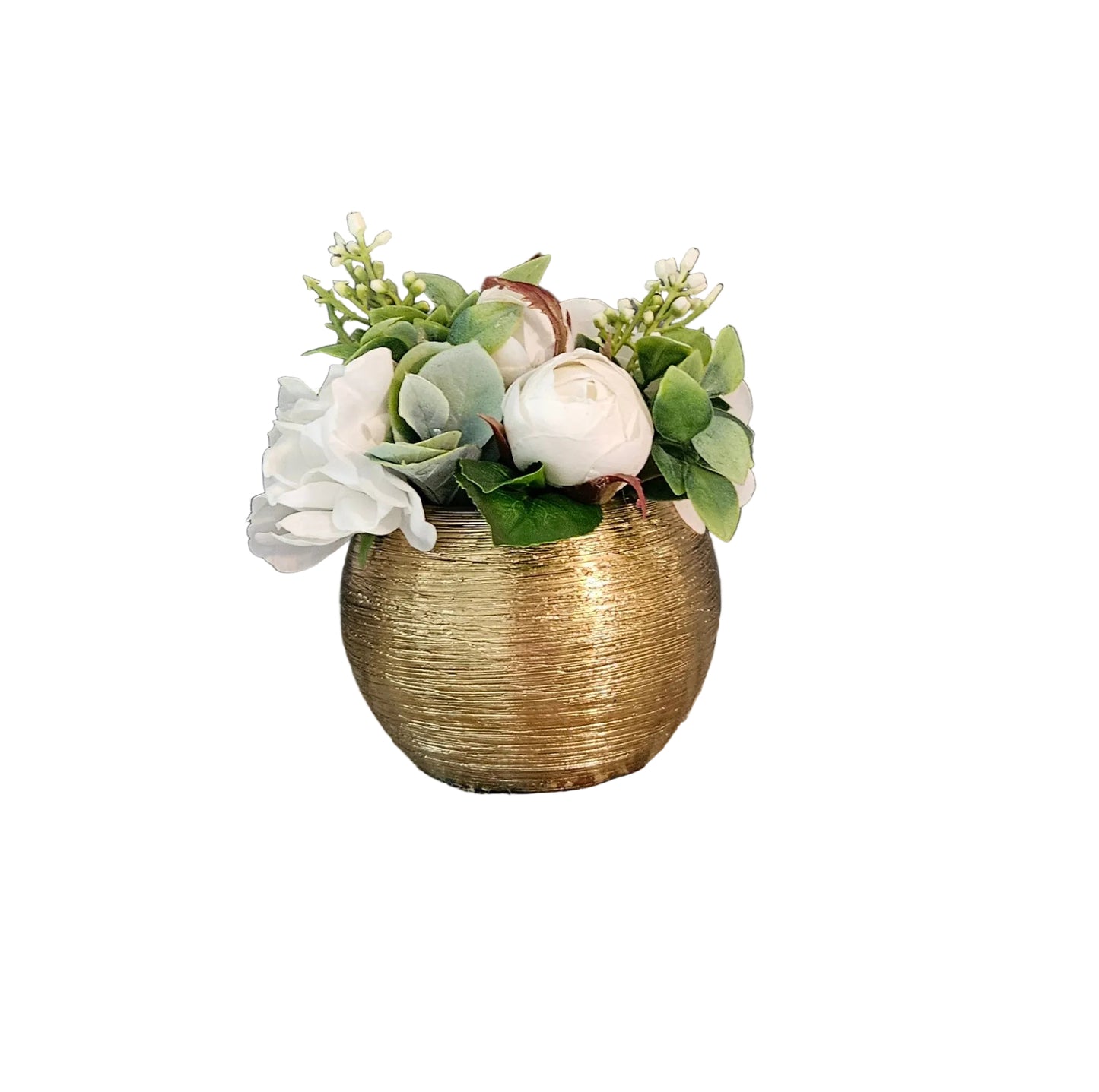 Sit Around In Gold Ribbed Container