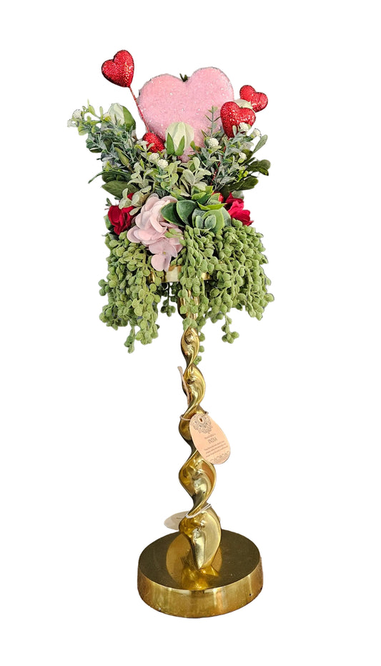 Pink Heart Candle Topper