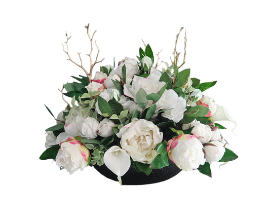 Real Touch Centerpiece With Gold Branches