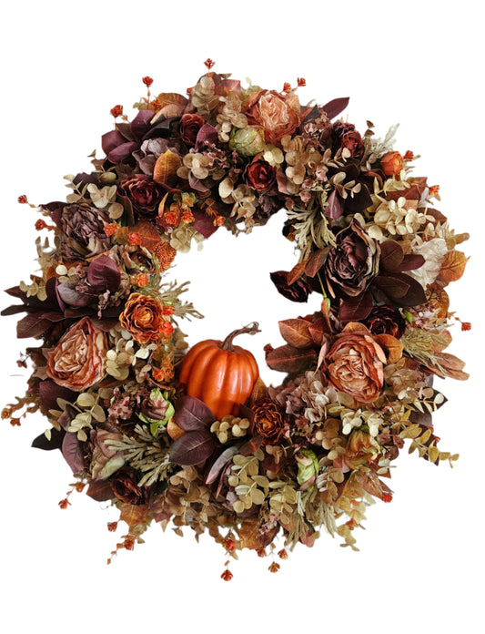 Fall Wreath with Roses