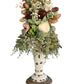 Fall Candle Topper with Brown Velvet Pumpkins