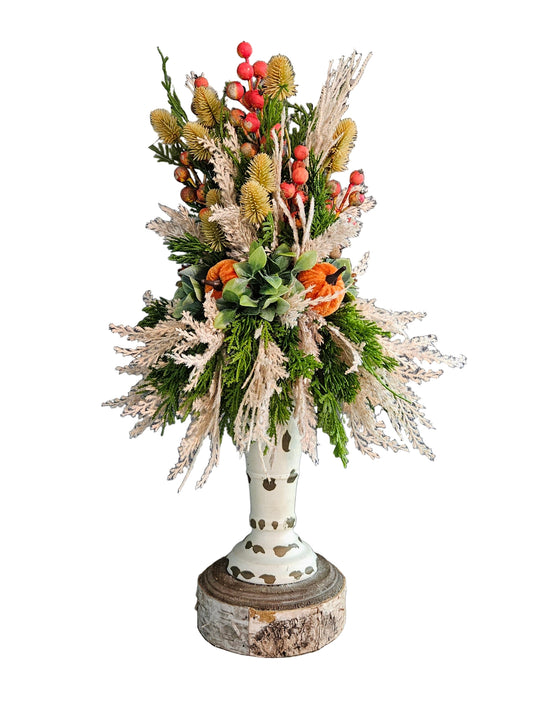 Orange Berry and Thistle Candle Topper