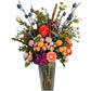 Fresh Look Arrangement in Crystal Container