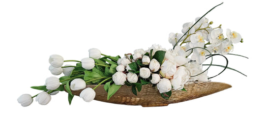 Sculptured Look Centerpiece with Real Touch Stems